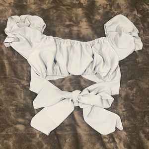 medium blue shein top